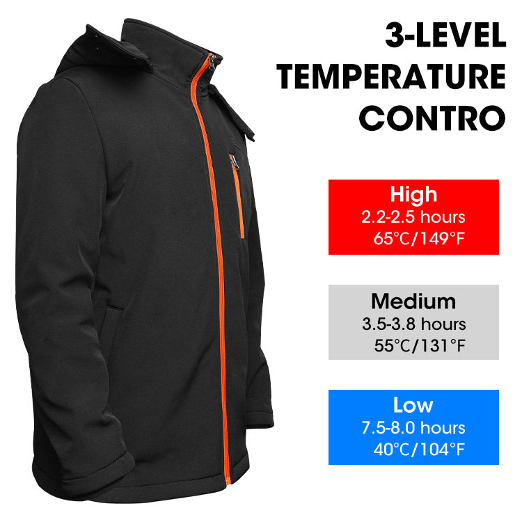 Load image into Gallery viewer, Heated Jacket with Battery Pack – Waterproof Windproof Winter Coat for Men
