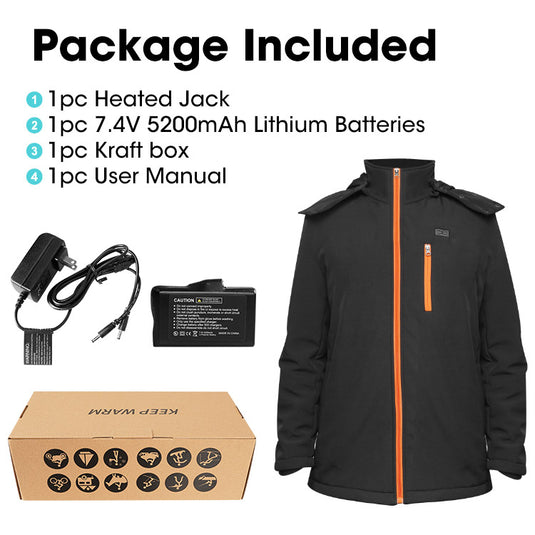 Heated Jacket with Battery Pack – Waterproof Windproof Winter Coat for Men