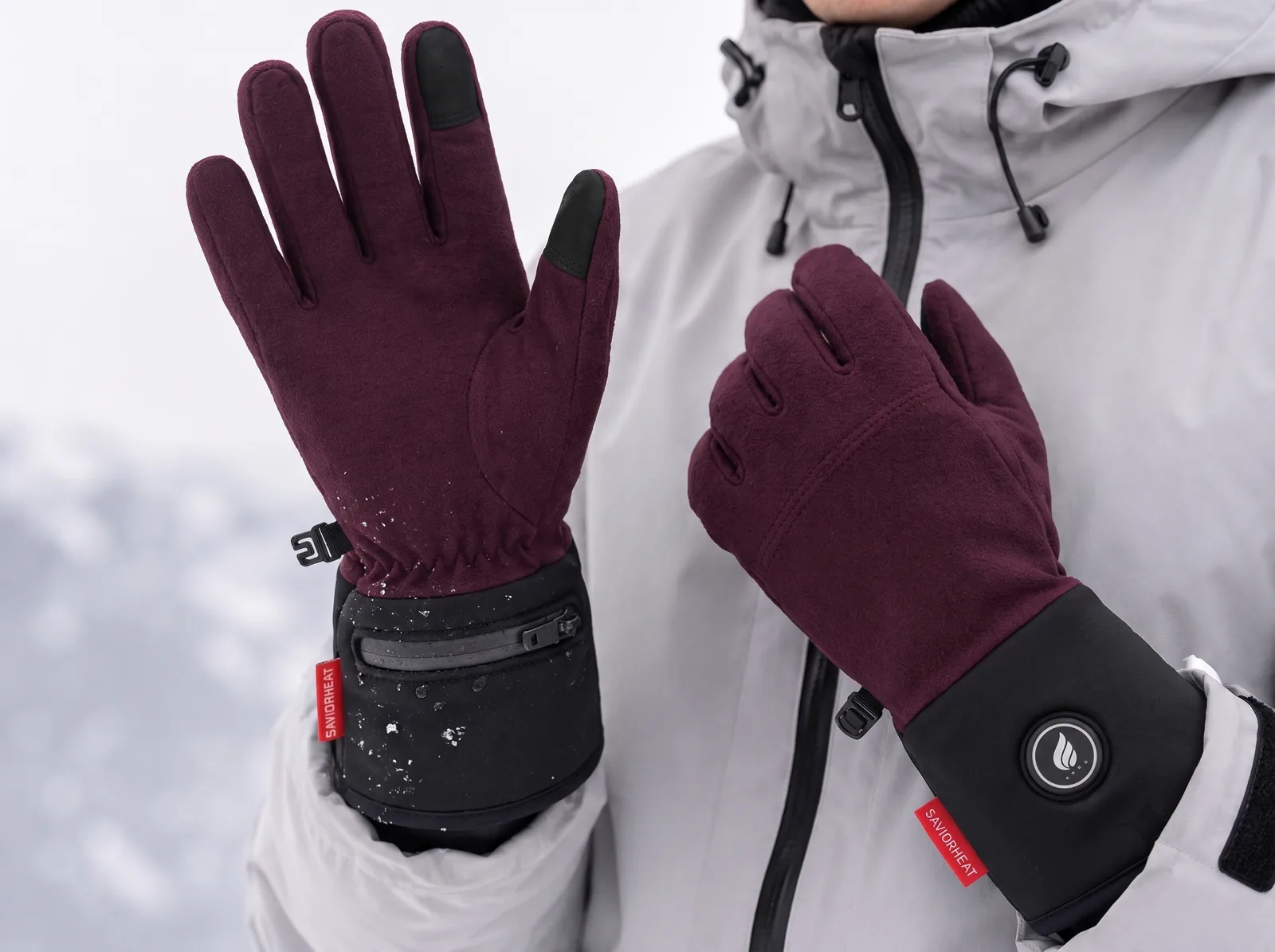 Washable & Pill-Resistant - Savior Heat Natural Comfort Lightweight Heated Glove Liners