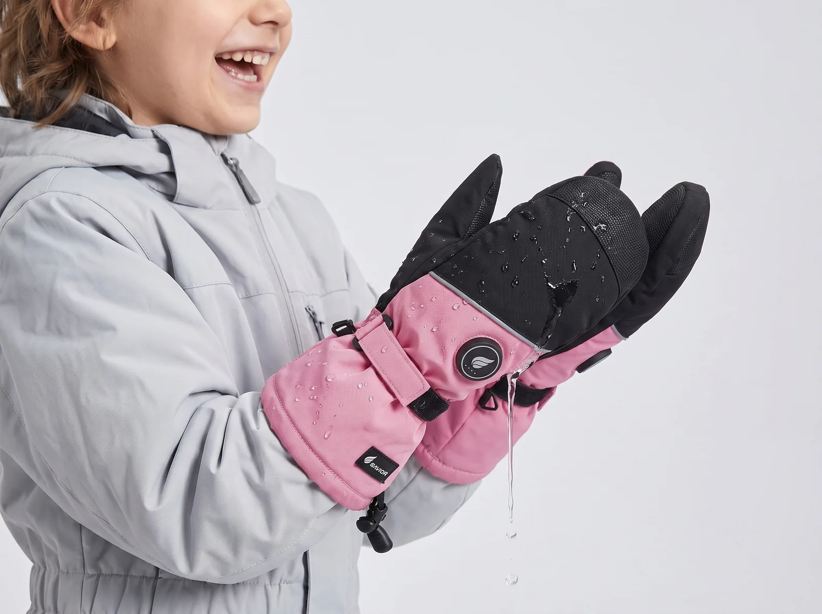 Water Guard - Savior Heat Snow-Ready Lightweight Kids Heated Ski Mittens
