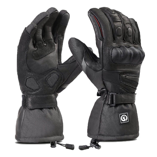 Savior Heated Sheepskin Motorcycle Gloves