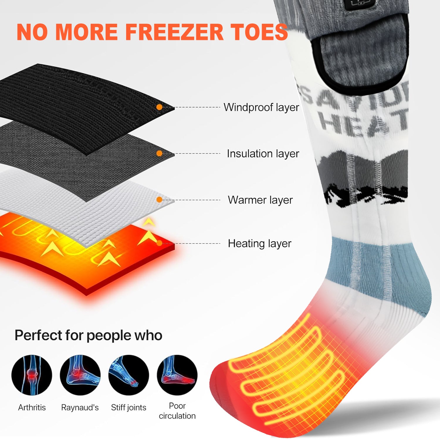 Thermal Heated Socks – Keep Your Feet Warm All Day in Winter