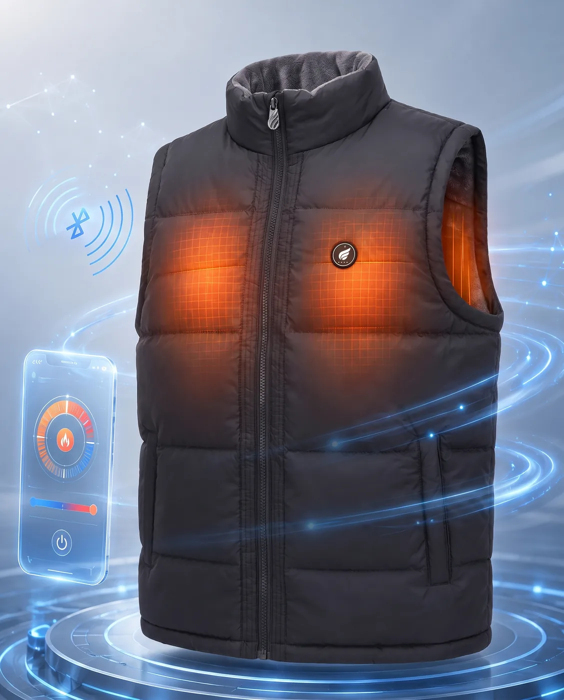 Smart App Control - Savior Heat Men's Drawcord-Hem Heated Vest