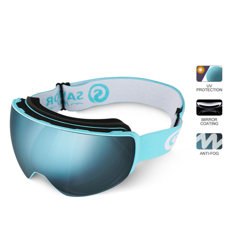 Load image into Gallery viewer, Savior Ski Goggles Blue Orange
