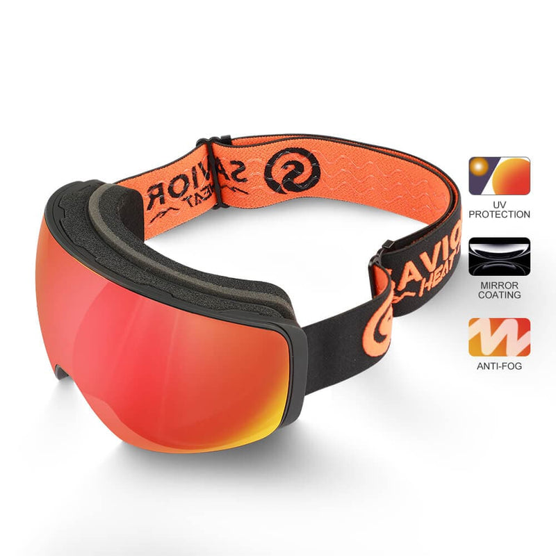 Load image into Gallery viewer, Savior Ski Goggles Blue Orange
