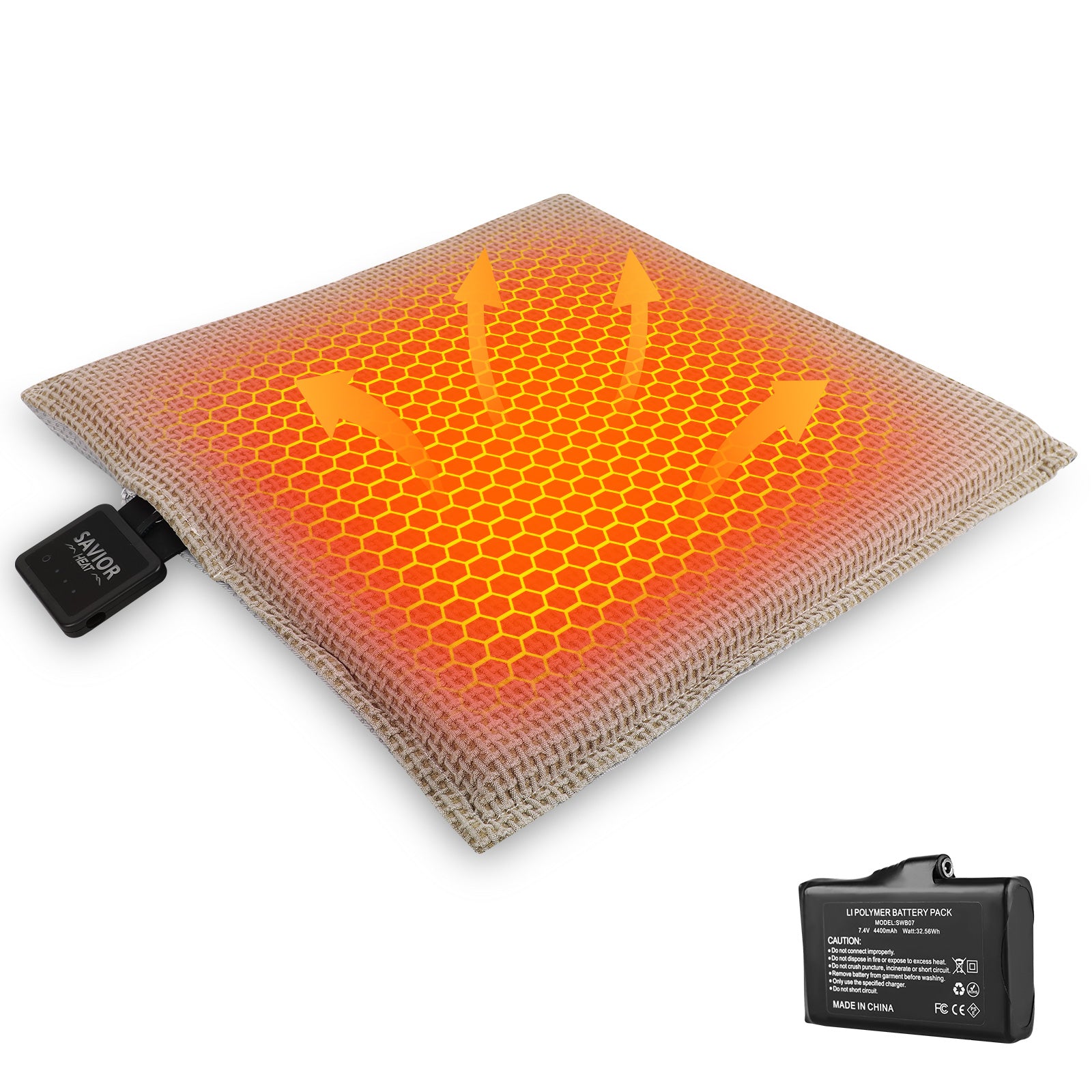 Rechargeable Heated Seat Cushion – Portable Warmth with 3 Heat Levels