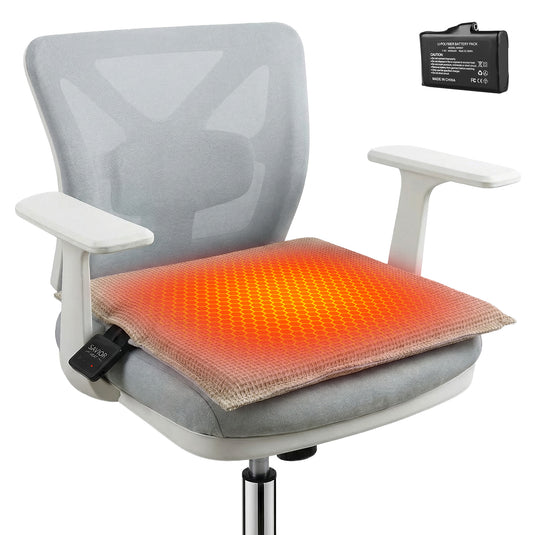 Rechargeable Heated Seat Cushion – Portable Warmth with 3 Heat Levels