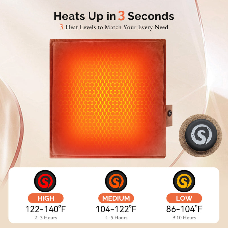 Load image into Gallery viewer, Heated Seat Cushion with 3 Heat Levels, NTC Temperature Control, 10000mAh Battery Included
