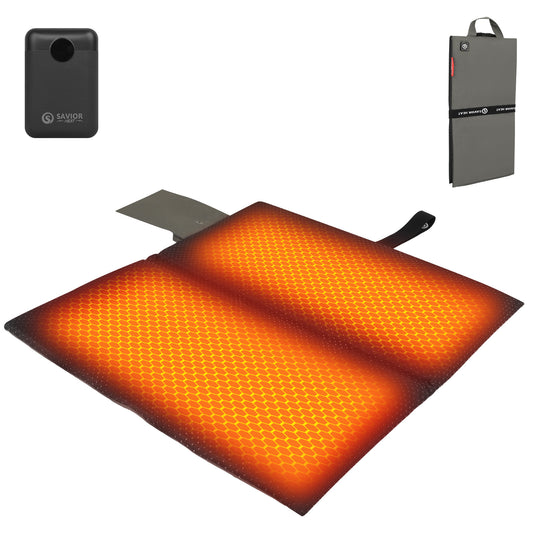 Portable Heated Seat Cushion with Power Bank, 3S Fast Heating, 3 Heat Levels