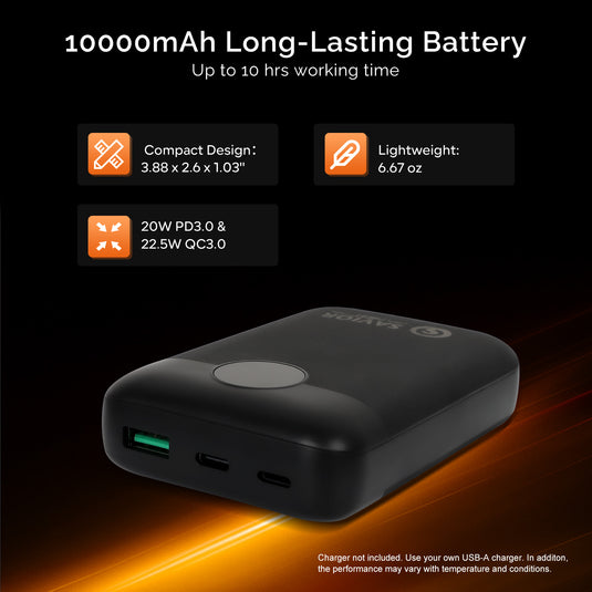 Portable Heated Seat Cushion with Power Bank, 3S Fast Heating, 3 Heat Levels