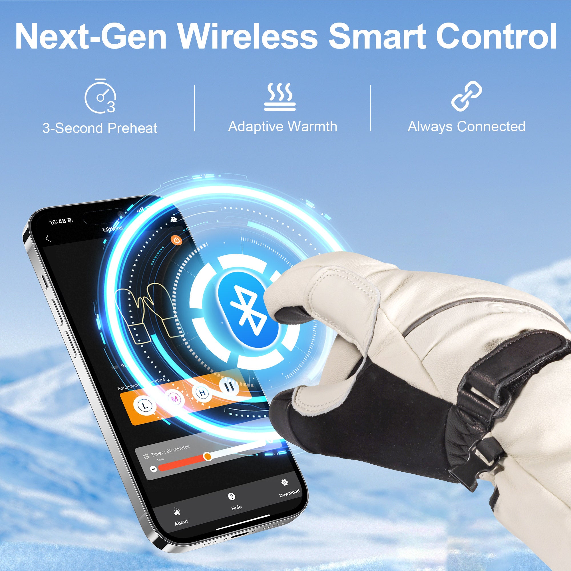 EH8 Pro Heated Gloves 3.0 – Full Finger Mobility, Aerogel Thermal Shield, –5°F Rated, 3000mAh Fast-Charge