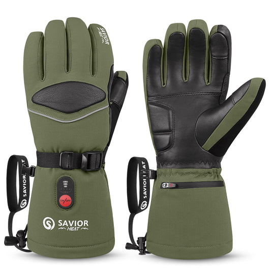 Savior Upgraded Heated Gloves 2.0 with Waterproof Goat Leather and Quick Charge
