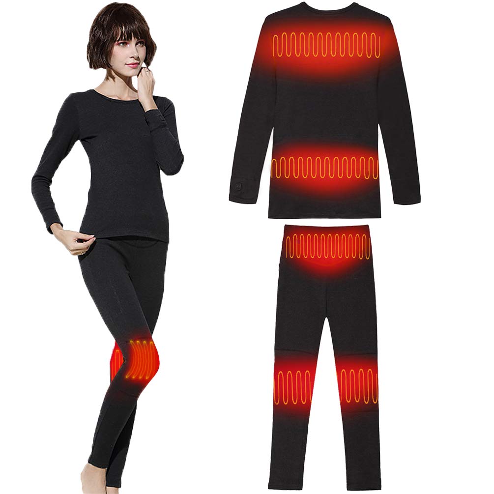 SAVIOR Heated Base Layer for Women's Thermal Underwear and Winter Clothing
