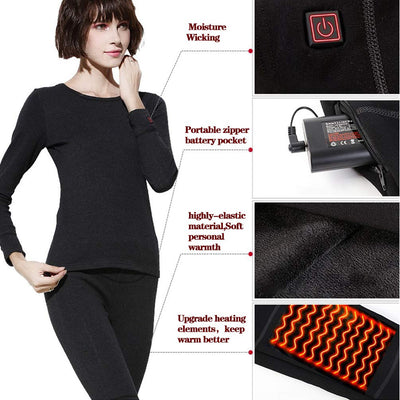 SAVIOR Heated Base Layer for Women's Thermal Underwear and Winter Clothing