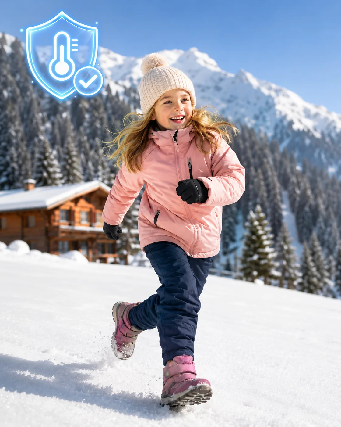 ClimaFlex® KidSafe - Savior Heat Monster-Print Kids Heated Ski Socks