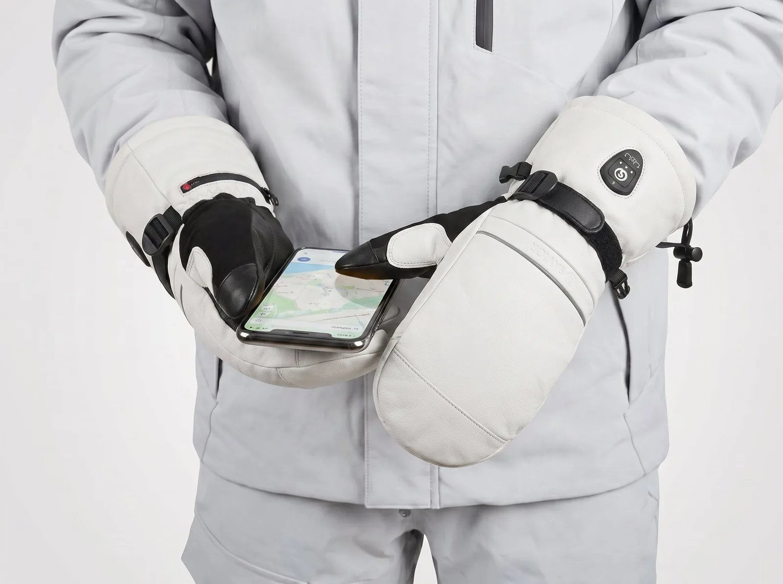 Touchscreen Friendly - Savior Heat EH8 Pro Extreme Cold Heated Ski Mittens