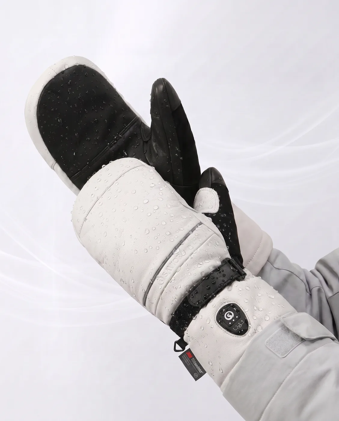 Waterproof & Windproof - Savior Heat EH8 Pro Extreme Cold Heated Ski Mittens