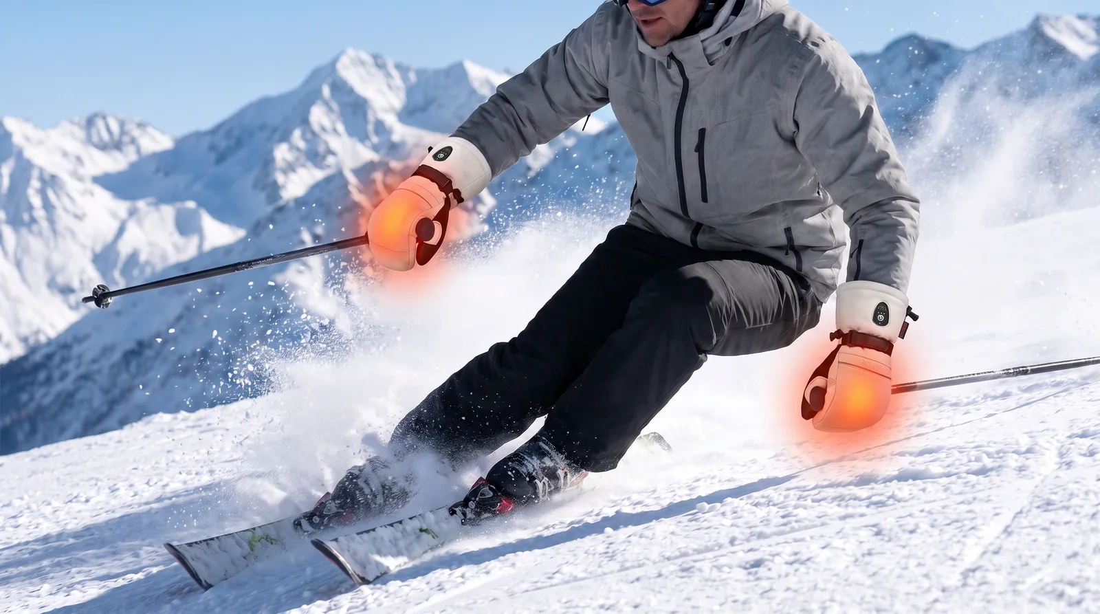 Savior Heat EH8 Pro Extreme Cold Heated Ski Mittens product detail