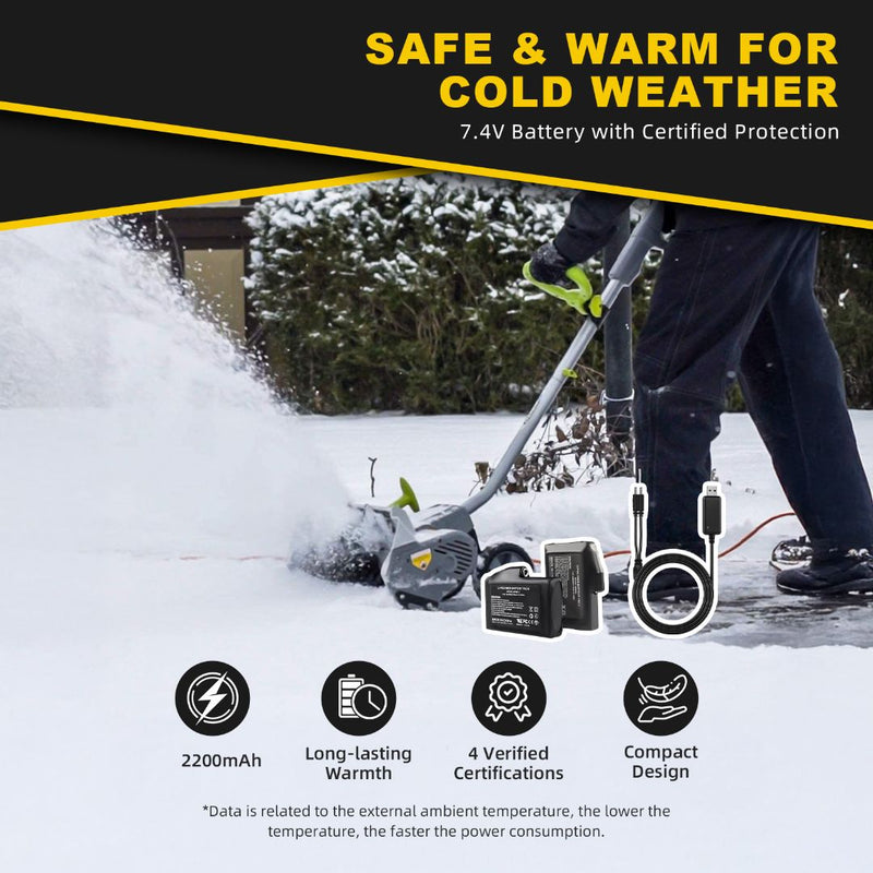 Load image into Gallery viewer, Heavy-Duty Heated Work Gloves for Cold Weather – Waterproof &amp; Durable

