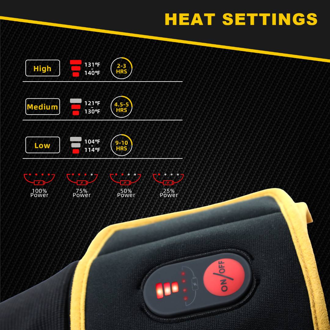 Heavy-Duty Heated Work Gloves for Cold Weather – Waterproof & Durable