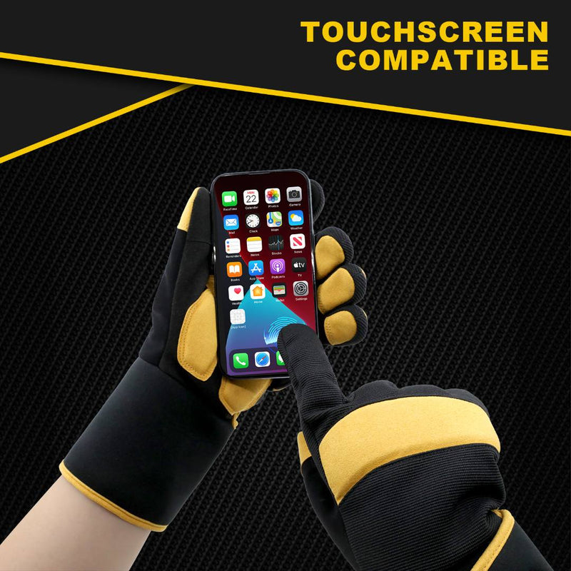 Load image into Gallery viewer, Heavy-Duty Heated Work Gloves for Cold Weather – Waterproof &amp; Durable
