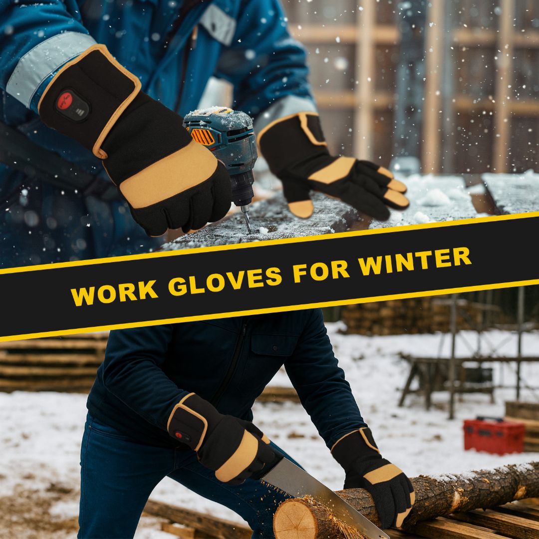 Heavy-Duty Heated Work Gloves for Cold Weather – Waterproof & Durable