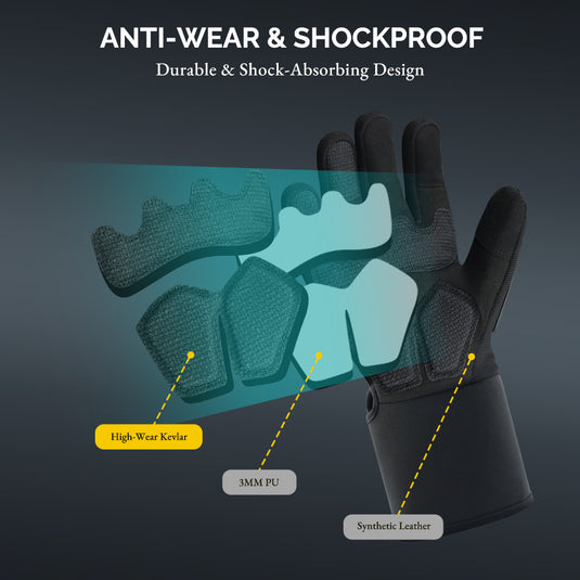 Rugged Heated Work Gloves for Extreme Winter Jobs, Waterproof, Impact-Guarded