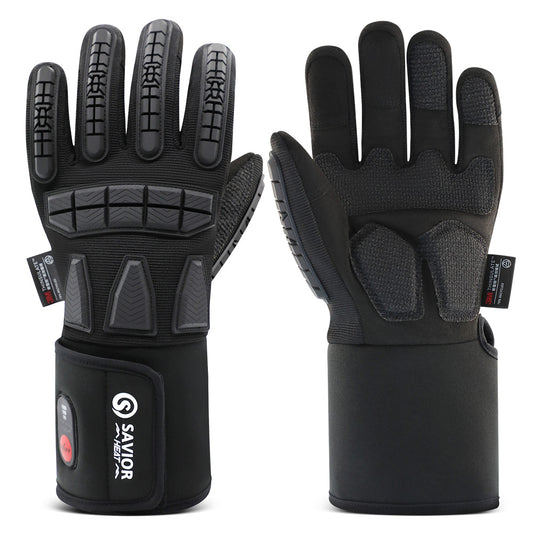 Rugged Heated Work Gloves for Extreme Winter Jobs, Waterproof, Impact-Guarded