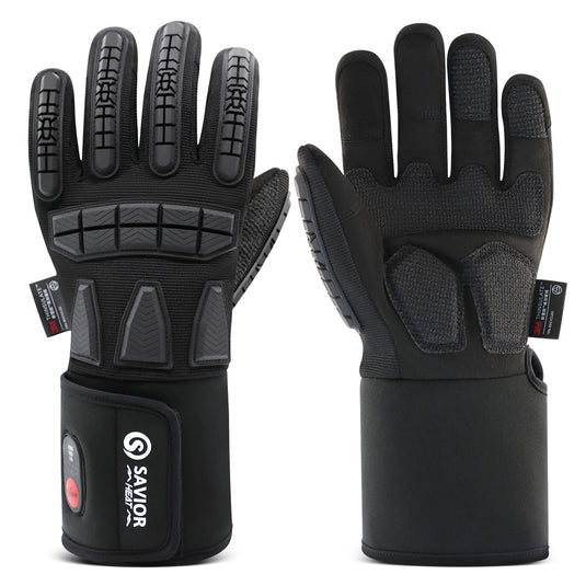 Rugged Heated Work Gloves for Extreme Winter Jobs, Waterproof, Impact-Guarded