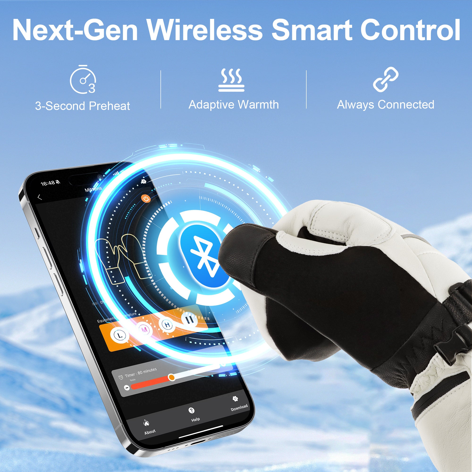 EH8 Pro Heated Mittens 3.0 – Extreme Cold Protection, Aerogel Insulation, –5°F Rated, 3000mAh Fast-Charge