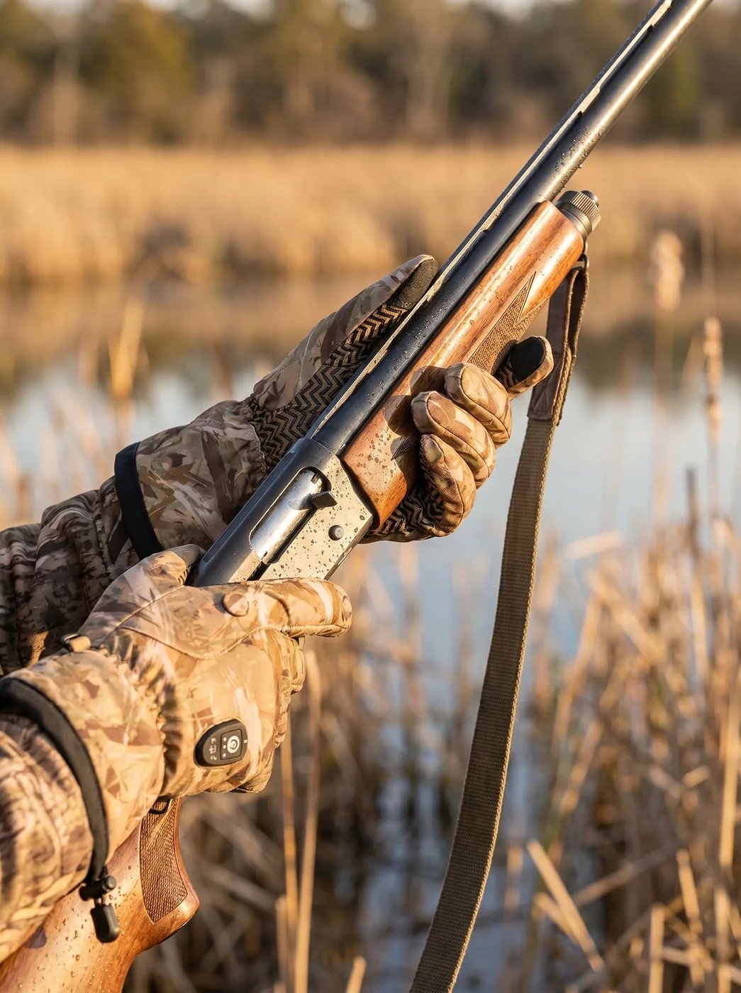 Waterproof & Windproof - Savior Heat HUGP01FC Marsh Camo Hunting Gloves 2.0