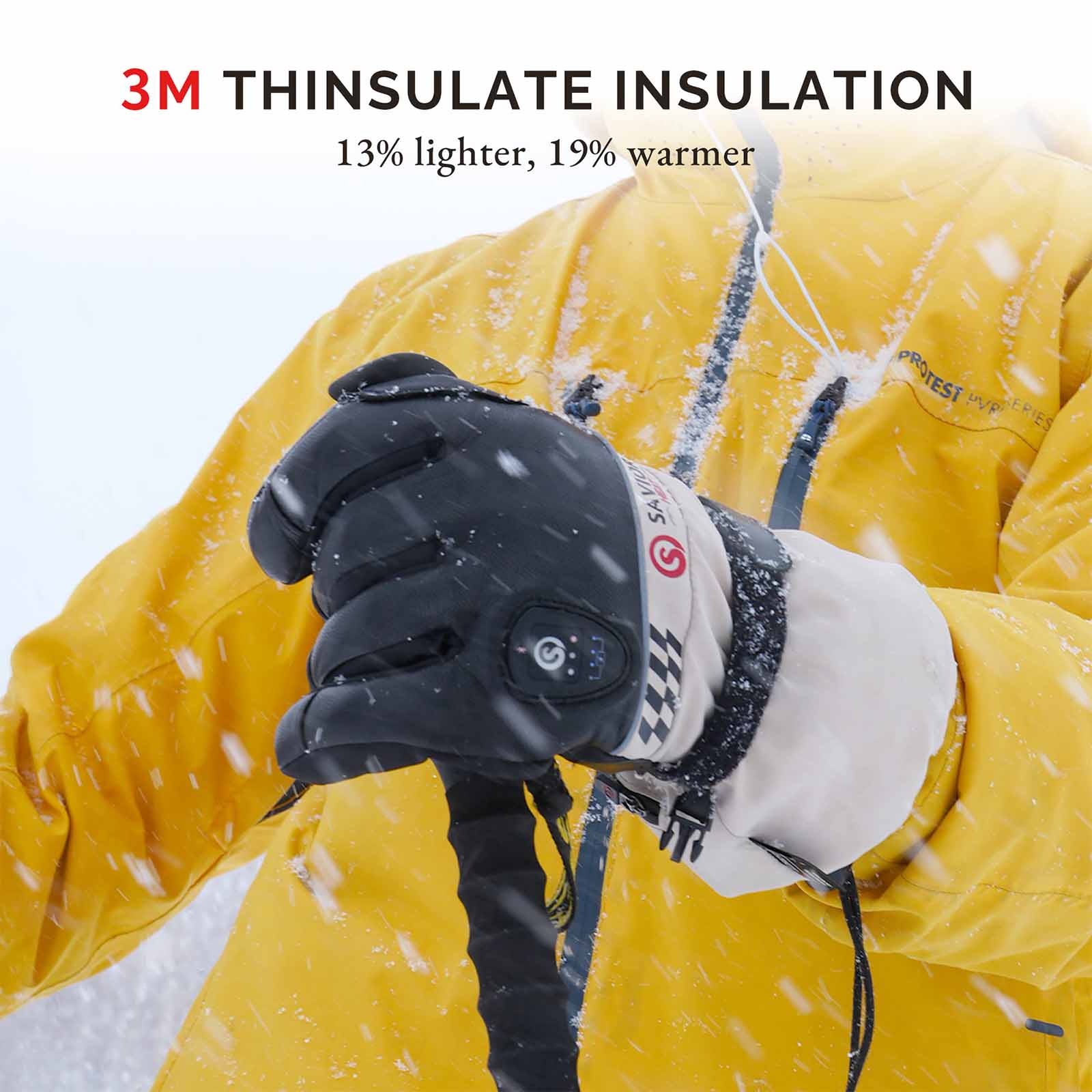 Savior Heated Ski Gloves 2.0 – Bluetooth & Waterproof Goatskin