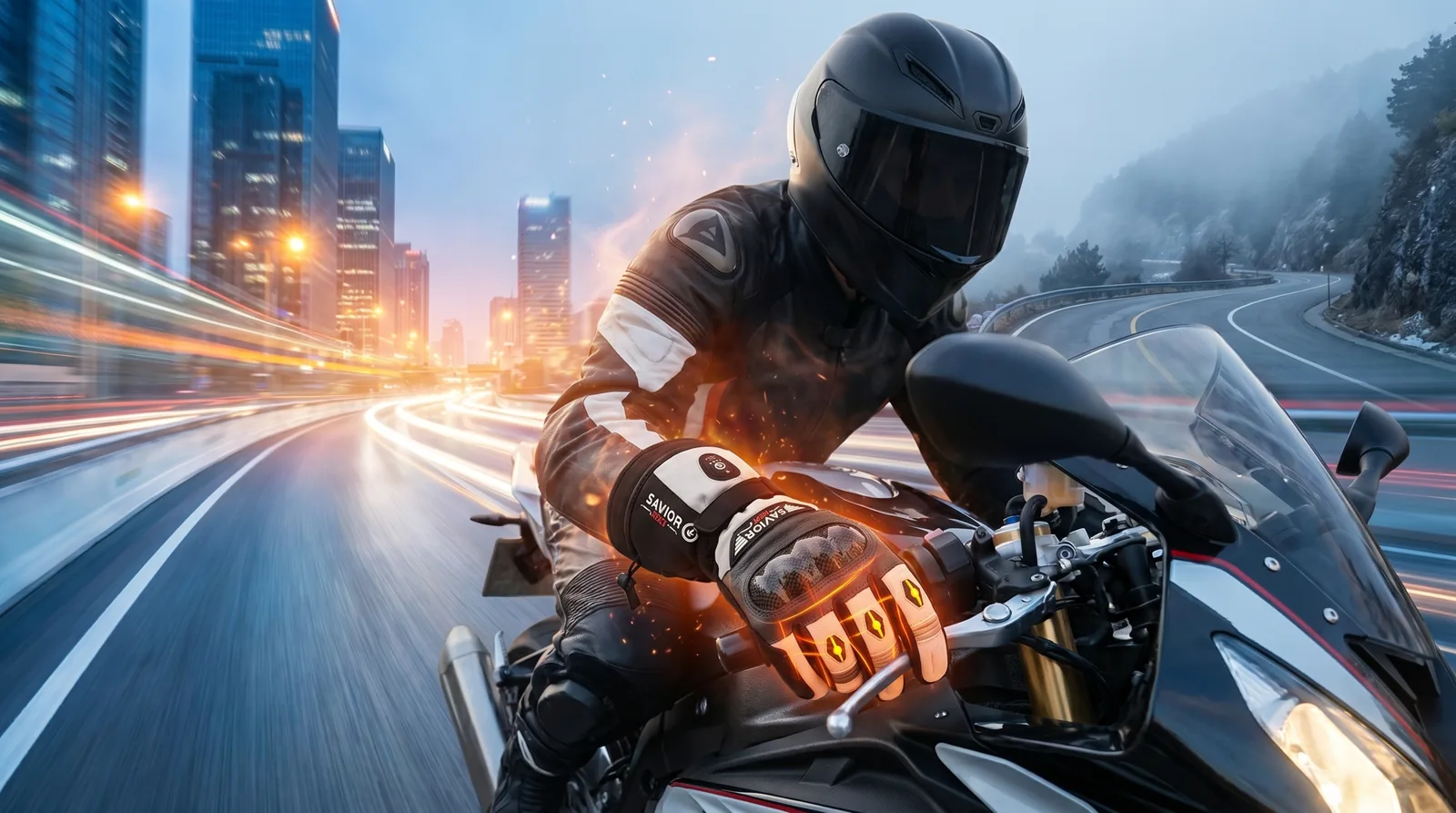 Savior Heat MOGP02W Heated Motorcycle Gloves 2.0 product detail
