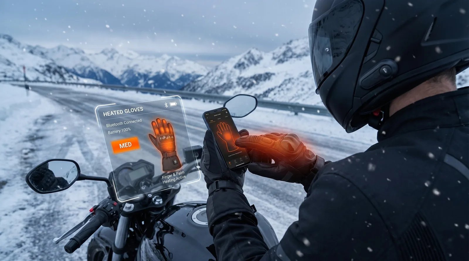 Savior Heat MOGP02W Heated Motorcycle Gloves 2.0 product detail