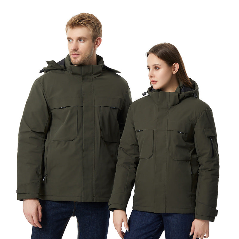 Load image into Gallery viewer, Savior Men&#39;s Women&#39;s Heated Work Jacket With Hood For Winter
