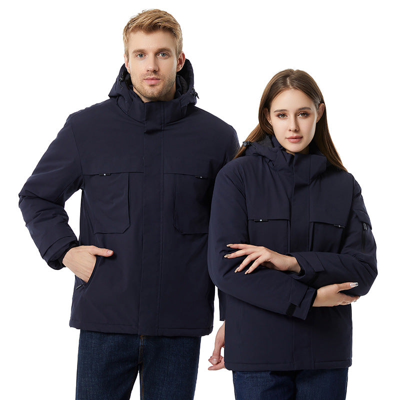 Cargue la imagen en el visor de la galería, Savior Men&#39;s Women&#39;s Heated Work Jacket With Hood For Winter
