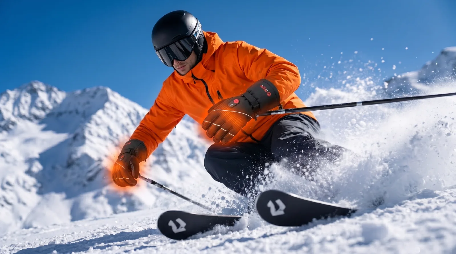 Ultrafine Carbon Fiber Heating Plate - Savior Heat S01 Performance Heated Ski Gloves
