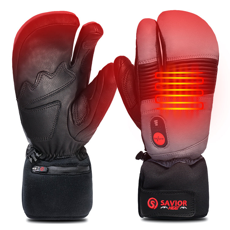 Cargue la imagen en el visor de la galería, Savior Leather Heated Crabbed Finger Gloves
