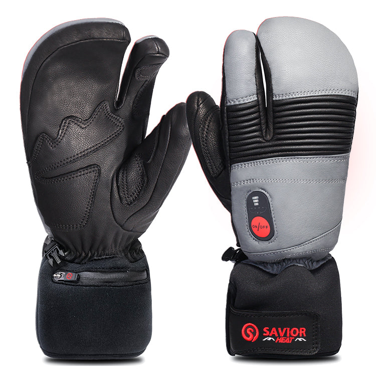 Cargue la imagen en el visor de la galería, Savior Leather Heated Crabbed Finger Gloves
