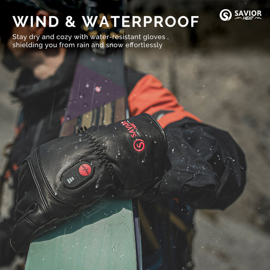 Savior Electric Heated Leather Gloves
