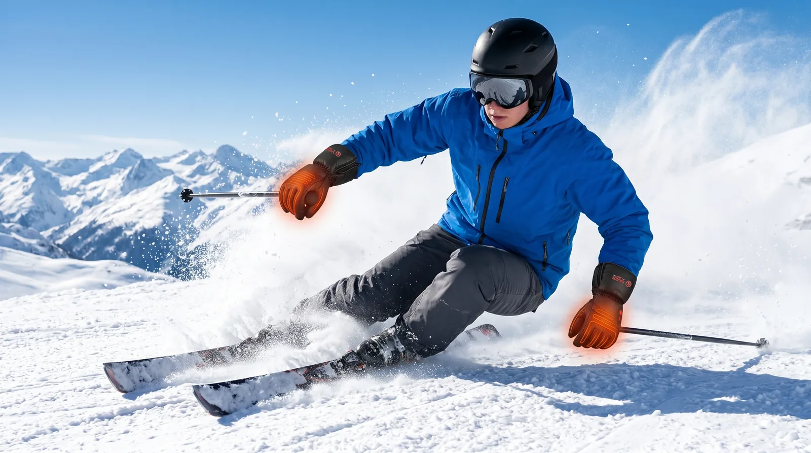 Fast Heating with 7 - Savior Heat S06 Full-Leather Heated Gloves