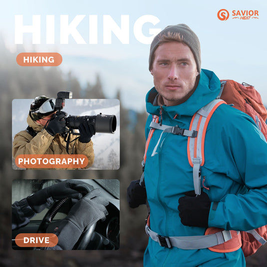 Savior Liners Gants chauffants Gants fins Ski d'équitation pour homme femme S13