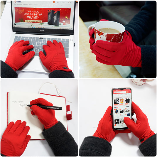 Savior Thin Breathable Computer Typing Heated Gloves Liners - S13R