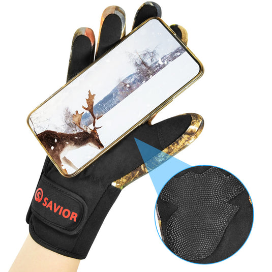 Savior Hunting Winter Warm Heated Gloves  Windproof  for Fishing Hunting Outdoor