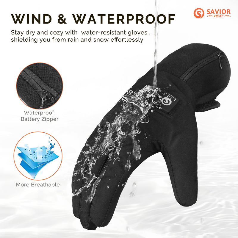 Chargez l&#39;image dans la visionneuse de la galerie, Gants chauffants Savior Heat pour hommes et femmes, gants à batterie électrique rechargeable S20
