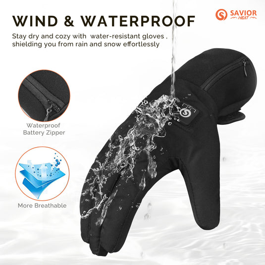 Gants chauffants Savior Heat pour hommes et femmes, gants à batterie électrique rechargeable S20