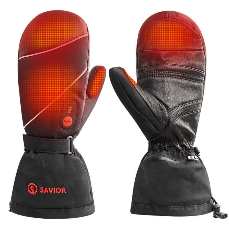 Load image into Gallery viewer, Savior Lightweight Sheepskin Heated Ski Mittens
