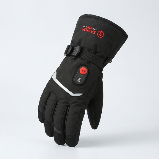 Savior Heat heated gloves are made of waterproof and windproof materials that help prevent moisture buildup and keep hands warm and dry.