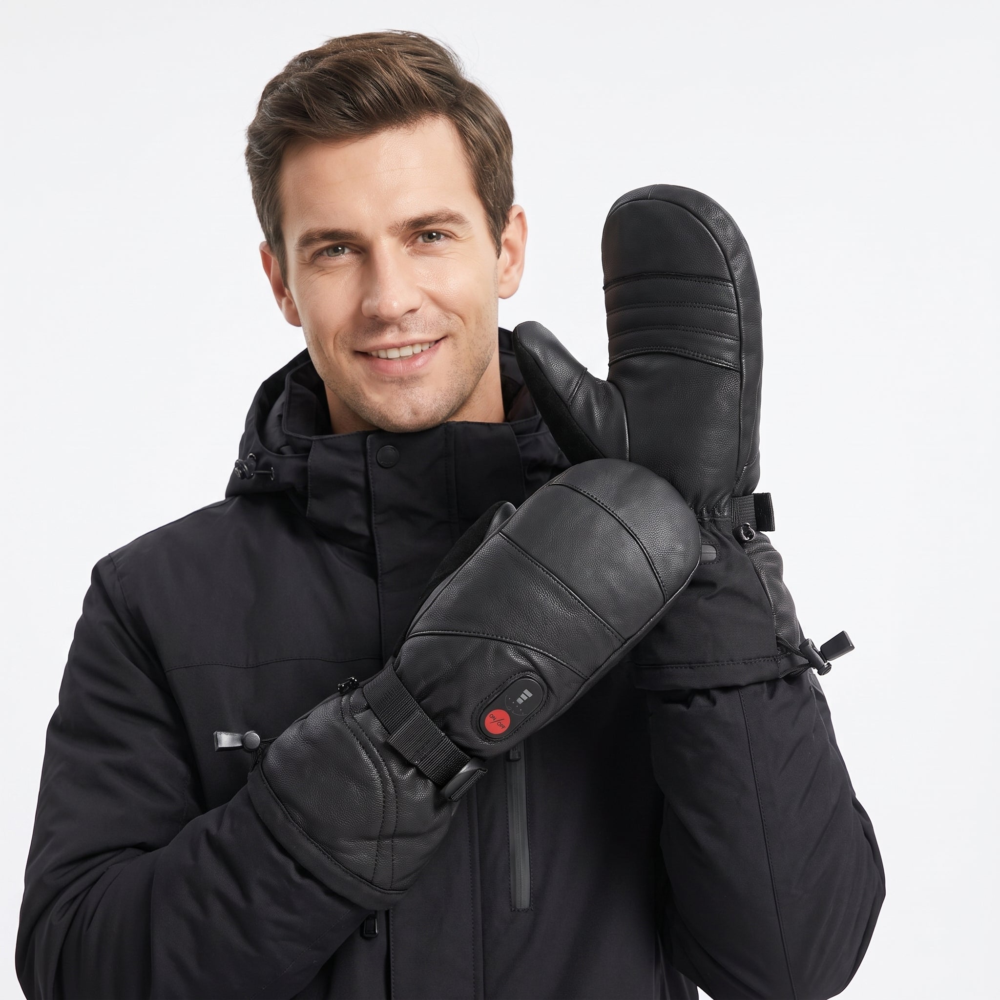 S38 Full-Leather Heated Mittens