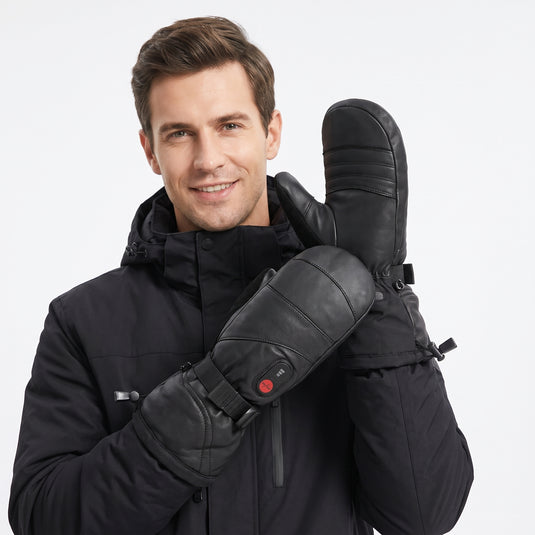 S38 Full-Leather Heated Mittens